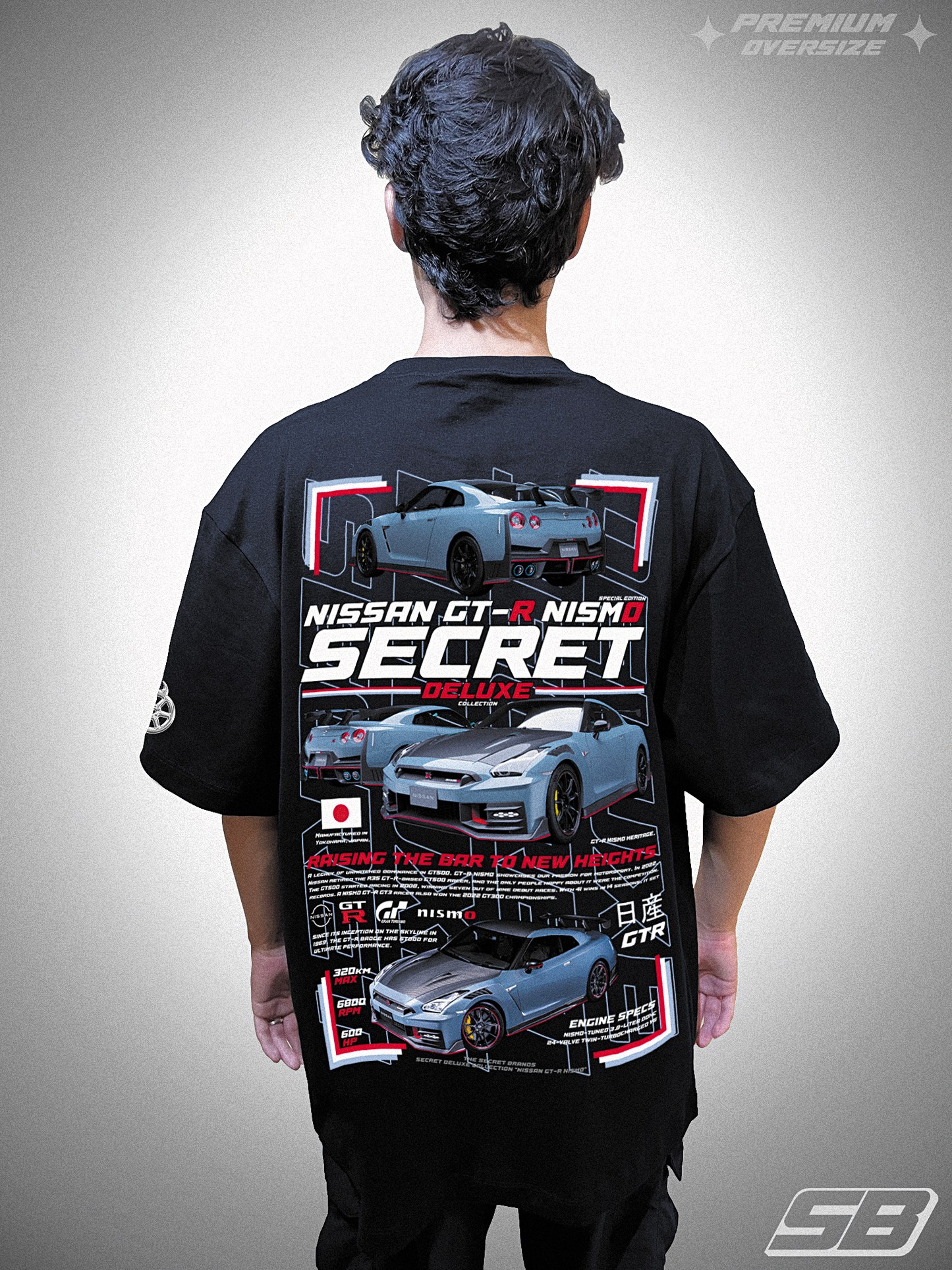 PLAYERA PREMIUM OVERSIZE NISSAN GTR - SECRET DELUXE GTR