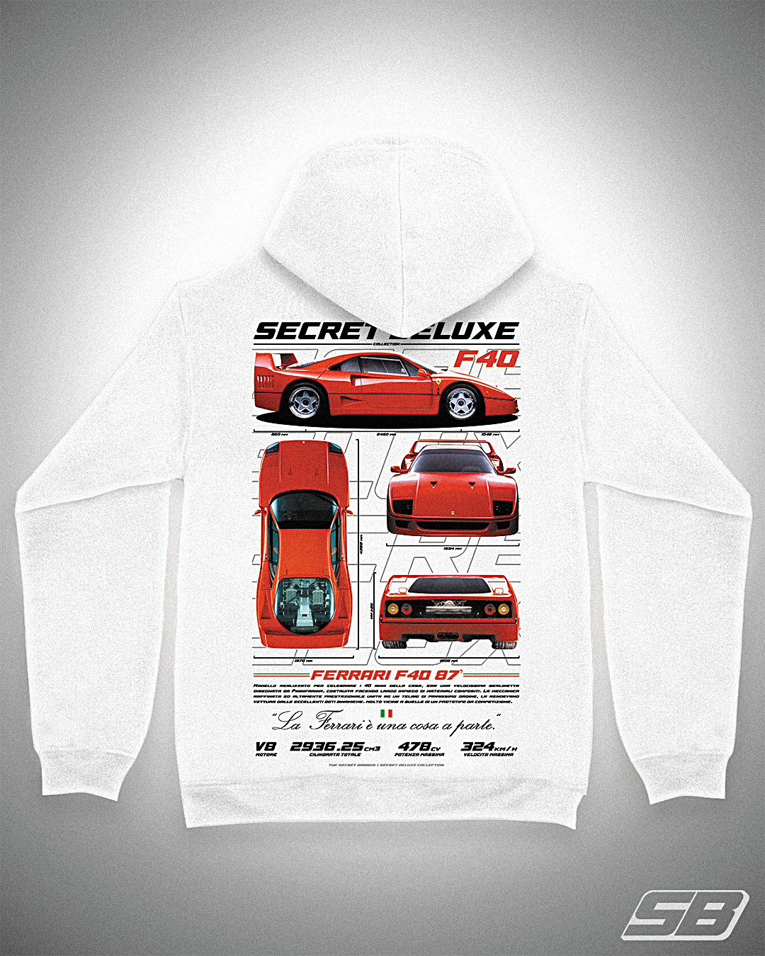 SUDADERA FERRARI F40 - SECRET DELUXE F40