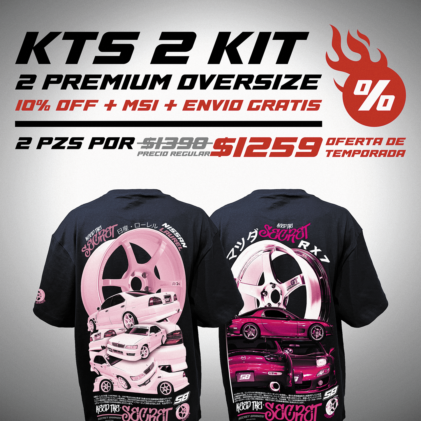 KTS KIT - (2) PLAYERAS PREMIUM OVERSIZE