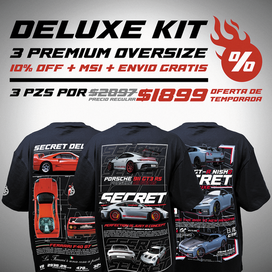DELUXE KIT - (3) PLAYERAS PREMIUM OVERSIZE