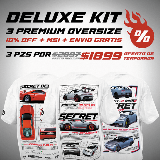 DELUXE KIT - (3) PLAYERAS PREMIUM OVERSIZE